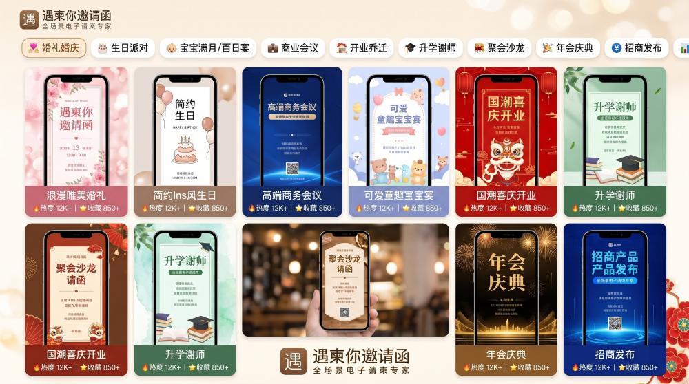 百日宴电子邀请函定制｜萌趣拉满，小白也能5分钟搞定
